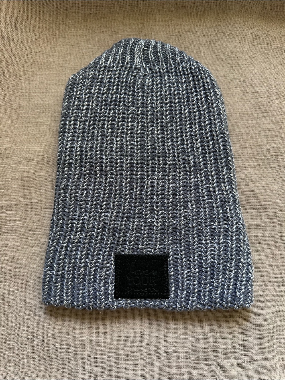 Love Your Melon Gray Silver Slouch Beanie Cozy Knit Hat